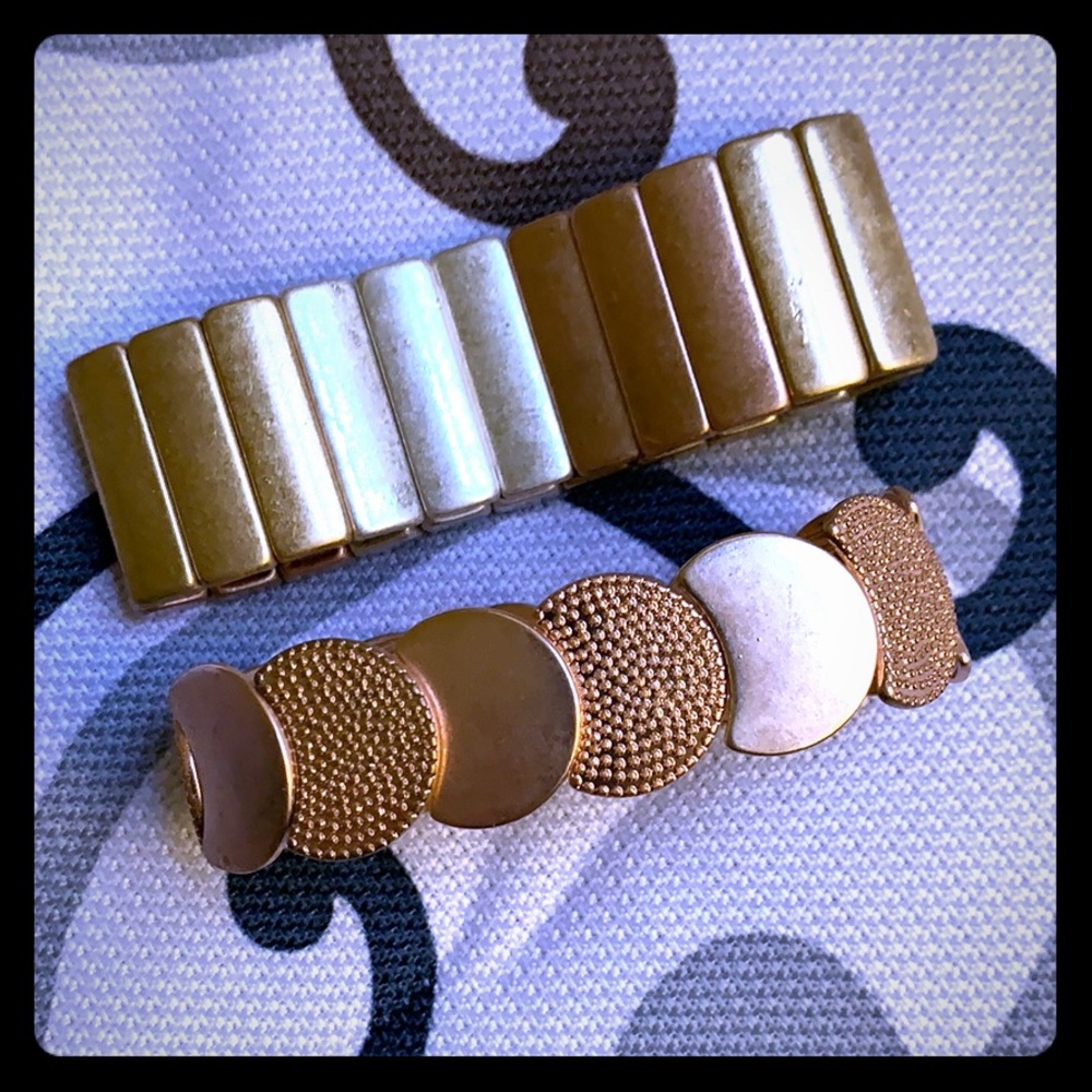 Bracelets two for one price. Rose gold plated